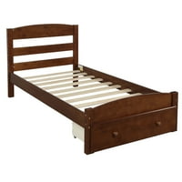 Wuudi чекмедже класическо легло за съхранение на дърва, двойно, орех