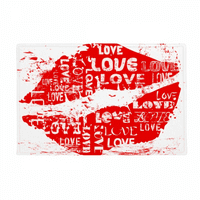 Свети Валентин Червената устна любов земя мат не приплъзване на пода за килим за врата за баня