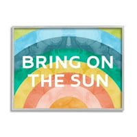 Ступел индустрии донесе на Слънцето Типография дъга акварел подробно графично изкуство сива рамка изкуство печат стена изкуство, дизайн от Дафне Полсели