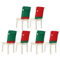Коледен стол покрива домакински мебели Покритие Коледни декорации за домашна всекидневна червено и зелено