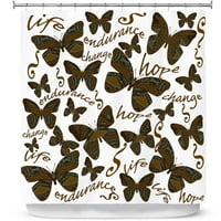 Душ завеси 70 93 от Dianoche Designs от Сузи Кунцелман - Вдъхновяваща пеперуда