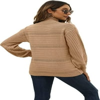 Пуловер с костенурка жени монтирани плетени ежедневни джъмперни върхове
