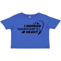 Inktastic Закачих сърцето на Mawmaw с подарък за риболовни пръчки за дете или тениска за момиче
