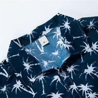 Блуза пролетни ежедневни ризи изненадващ Мъжки хлабав яка отпечатани мъжки ризи с къс ръкав