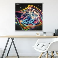 Marvel Thor: Love and Thunder - Squares Wall Poster с магнитна рамка, 22.375 34