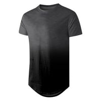 Мъжки модна спортна фитнес на открито постепенна промяна 3d цифрова отпечатана тениска с късо ръкав топ блуза мъже тениски черни xxxl