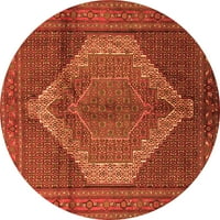 Агли Компания Вътрешен Правоъгълник Медальон Оранжев Традиционна Зона Килими, 4 '6'