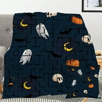 Хелоуин одеяло с калъфка за възглавница,Хелоуин, Трипи одеяло за спалня, дневна,227, 59х79