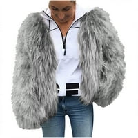 Levmjia Clearance палто есента зима плюс размер мода винтидж твърд руно с качулка с цип дълъг ръкав дебел връх на палтото