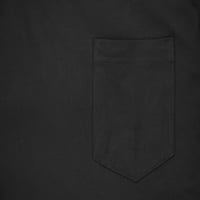 памучен джобна тениска черна 3xlt #481a