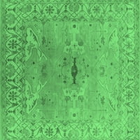 Агли Компания Вътрешен Правоъгълник Ориенталски Изумрудено Зелено Традиционни Килими Площ, 2 '4'