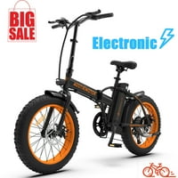 Сгъваем електрически велосипед Jifon 500W Motor 20 Дебелна гума с 36V 13AH Подвижна батерия, 7-степенна, LCD дисплей Shimano, LCD за възрастни, портокал