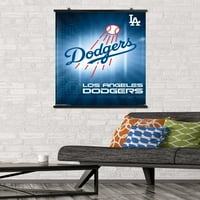 Лос Анджелис Доджърс - Плакат за стена на лого, 22.375 34