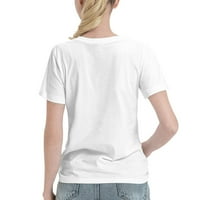 Статуята на Liberty Cartoon New York City Graphic Tee for Women, модерна и удобна риза с къс ръкав със стилен дизайн на гърдите САЩ Конституция Ден подаръци