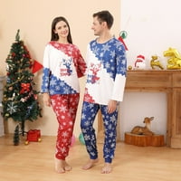 Съответстващи семейни пижами коледни комплекти, снежинка модел Коледа PJS шезло