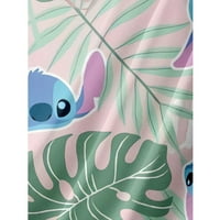 Филм Disney Stitch Hawaiian риза, сладка риза за копче за копче, бутон на Unisex с къси ръкави, ризи Harajuku