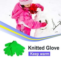 Детски ръкавици зимни термични лесни съответстващи подаръци трайни защитни аксесоари ски удобни дейности на открито фино тъкане зелено
