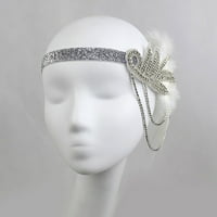 Yubnlvae Flapper Feather Headband Accessories Accessories Beaded Wedding Headpiece a