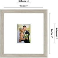 Американфлат дрейф Дърво Сватба подпис картина рамка показва снимка с полирано стъкло