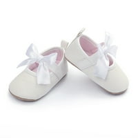 Момичета за малко дете Toddler Kids Girls Soild Color Bowknot Princress Shoes Мека подметка Подовата бос без плъзгане обувки