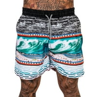 Tejiojio Men's Classic-Fit Cargo Shorts Мъжки мода Лято Цветна печат Комфортно шорти модни къси панталони Плажни къси панталони