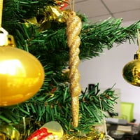 Украса За Коледно Дърво Акрилни Златни Висулки Висящи Орнаменти