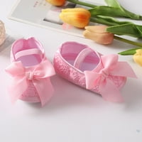 Новородено бебе момиче боук на принцеса флорални обувки за малко ходене обувки + лента за глава