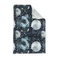 Отпечатана чаена кърпа, спално платно от памук - звездна астрология Zodiac Sun Sign Constellations Celestial Night Midnight Print Декоративна кухненска кърпа от Spoonflower