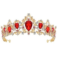 Royal Crystal Tiara сватбена корона глава булчински аксесоари за коса