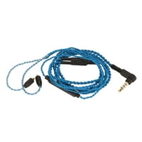 Кабел за слушалки, 47.2in професионален комфортен приспособен кабел за слушалки без загуба на кабел за W за SE за Ue синьо