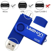 Micro Flash Drive 128GB USB устройство OTG Micro Android Phone Pendrive Photo Stick USB 2. Паметта за Samsung Galaxy, Xiaomi, LG, Sony, One-Plus, HTC, Meizu, Blue