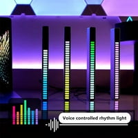 Звук реактивен LED светлинна лента - бит RGB цветно звуково управление аудио музика ритъм динамично ниво на индикатор за дисплей лента светлина