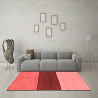 Ahgly Company Indoor Rectangle Abstract Red Contemporary Area Rugs, 5 '8'