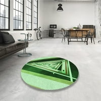 Ahgly Company вътрешен правоъгълник с шаблони с дълбоки изумрудени зелени килими, 7 '10'