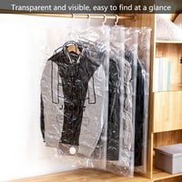 Honrane Clothes Dust Cover Dustproof сгъваем прозрачен сгъстено пространство Спестяваща чанта за съхранение на компресия
