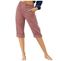 Simplmasygeni летни панталони за жени Просверие разхлабени панталони с широки крака с висока талия прави панталони ежедневни панталони