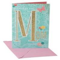 Американски поздрави заради поздравителната картичка за Деня на майката с блясък