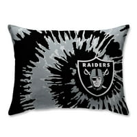 Las Vegas Raiders вратовръзка за боядисване на багрило плюшено легло възглавница - черно