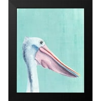Уорън, Ани Блек Модерна рамка Музейно изкуство Печат, озаглавен - Екзотична птица на синьо III