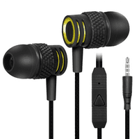 Комплект Urban R Wired In-Eal Seadphones с микрофон за Allview P emagic с кабел без заплитане, шум изолиращи слушалки дълбоки баси, в съвети за силиконов пъпч на уши