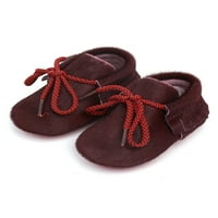 Новородени мокасински обувки Prewalker Crib Shoe First Walkers Flats Дишащи бебета момичета Момчета мека единствена светъл стил P 6.5C
