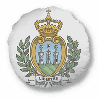 Сан Марино национална емблема на ЕС кръгла възглавница за декорация на дома възглавница