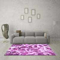 Ahgly Company Indoor Rectangle Abstract Purple Modern Area Rugs, 8 '10'