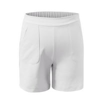 Hanas Women's Summer Fashion Shorts, удобни ежедневни солидни цветове атлетически къси панталони със странични джобове със странични джобове