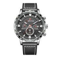 Нова лента Wristwatch Quartz часовници с светещ часовник за календар на показалеца