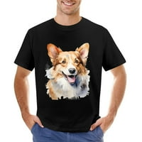 -Карка акварелен щастливо куче усмивка мъже забавен графичен тройник