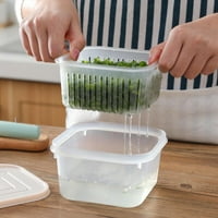 Съхранение Bo джинджифил чесън и лук домакинство преносим квадрат пластмасова памет купа кухня инструменти за хладилник Организация за запечатани