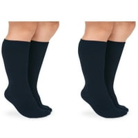 Дамски чорапи до коляното високи едноцветни Чорапи 2-упаковка, размери ХС-л