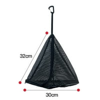 Wirlsweal Hollow Double Zipper Swhing Net Bag с ланир Карабинер на открито висящ триъгълник сушене на мрежата Нетна джобни домакински консумативи