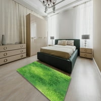 Ahgly Company вътрешен правоъгълник с шарени зелени килими за новост, 7 '10'